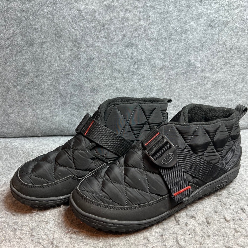 Chaco Ramble Puff Mid Black Quilted Fleece Lined Ankle Boots Womens Size 9